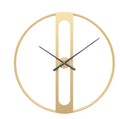 Round metal wall clock with 50cm diameter in black or gold colour options