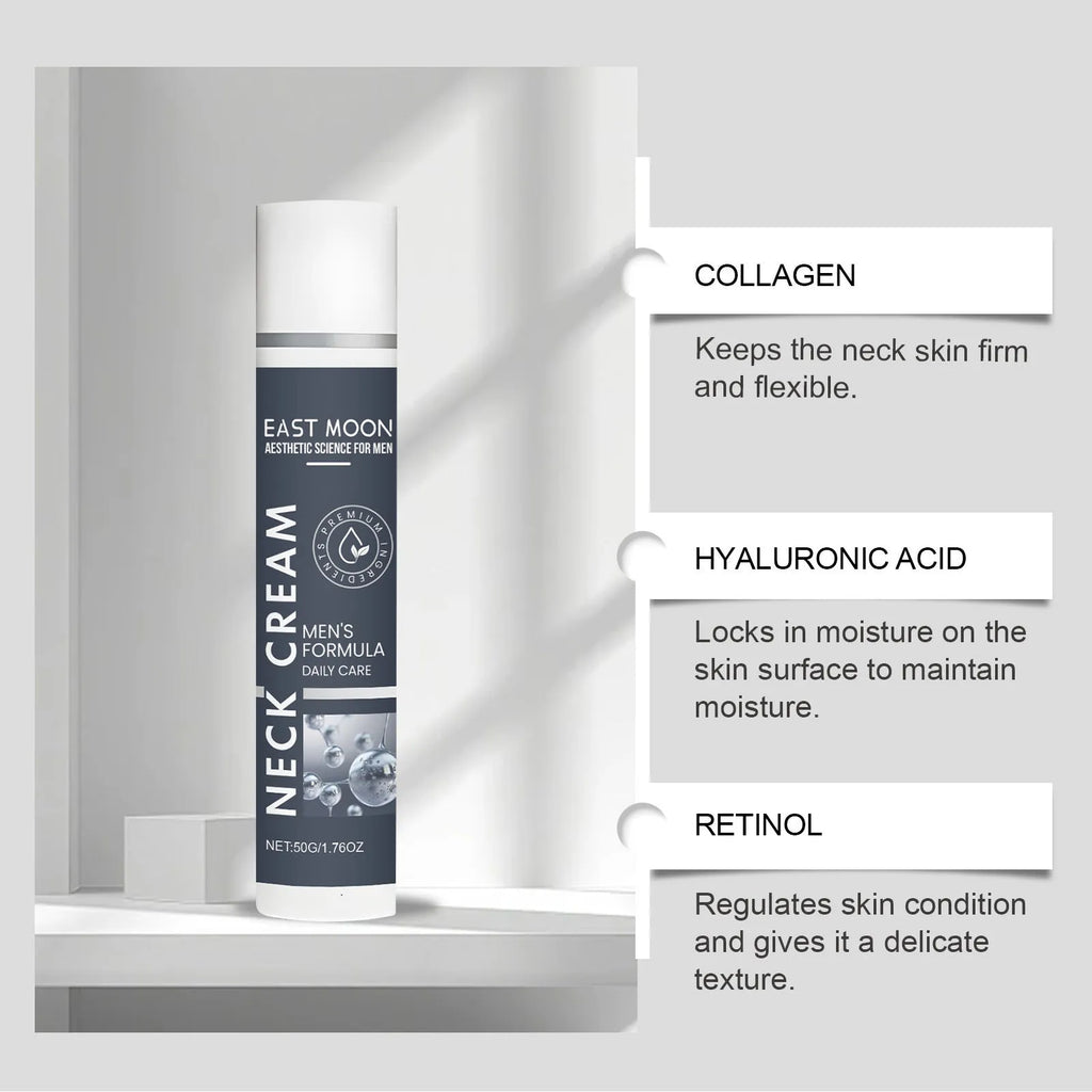 Men's Neck Stretch Neck Cream 50g with collagen, retinol and hyaluronic acid for anti-ageing neck care