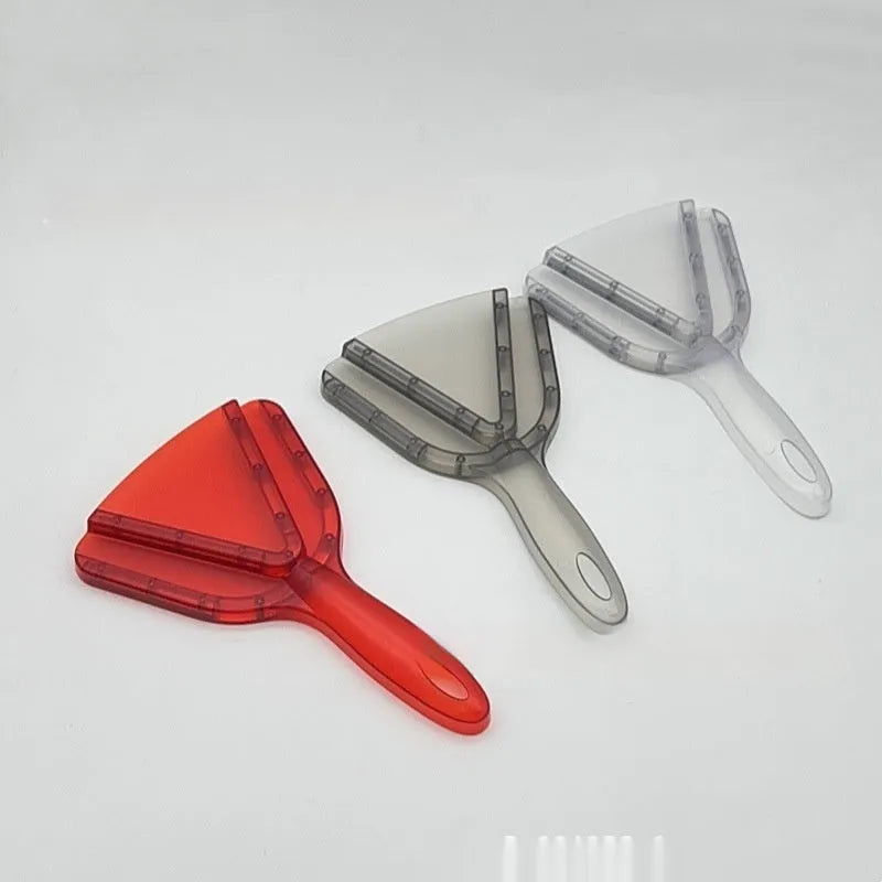 Telescopic bottle opener with non-slip handle in clear, red, and transparent grey colours