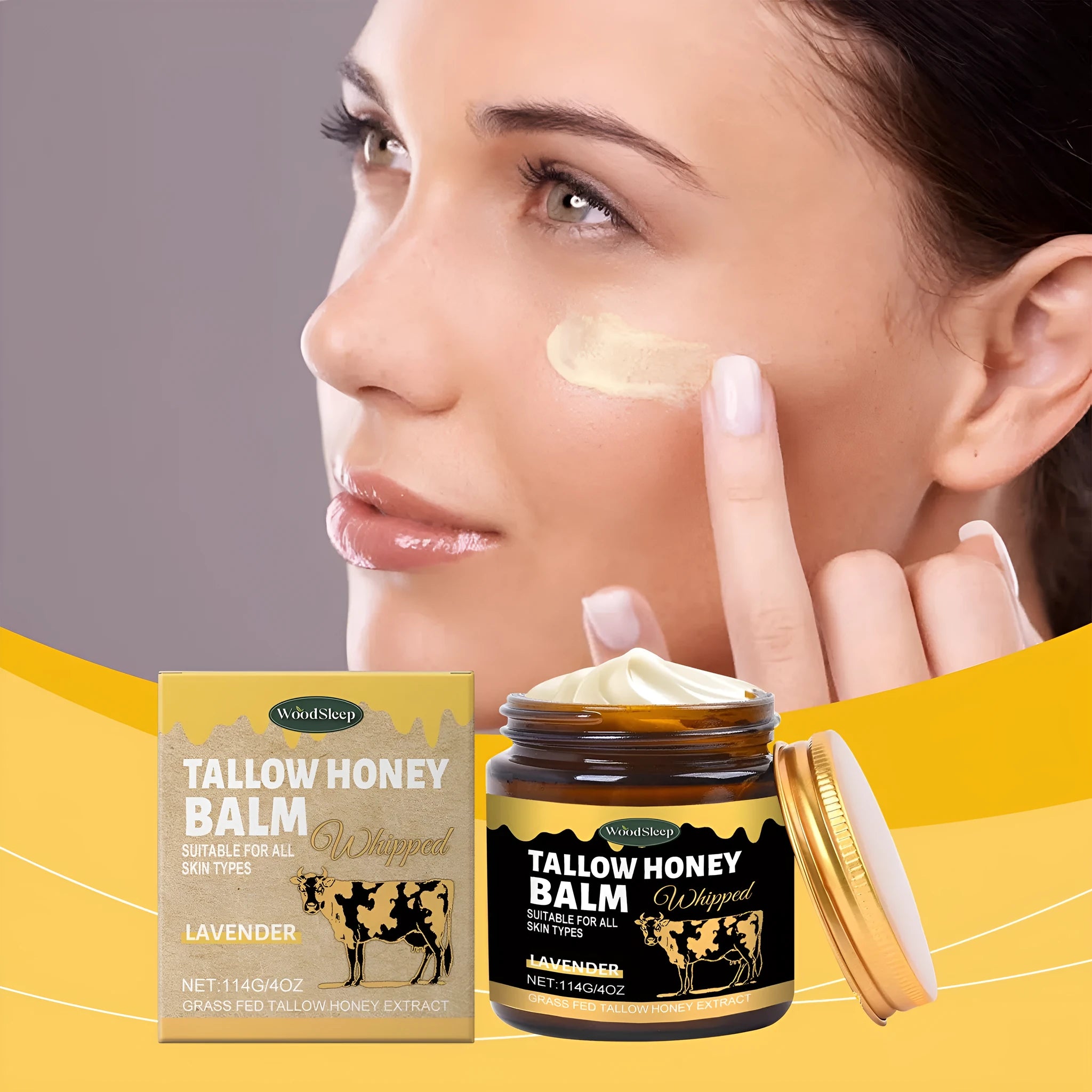 Butter Skin Cream mild ingredients 114g tub with honey and lavender extract for face and body moisturising
