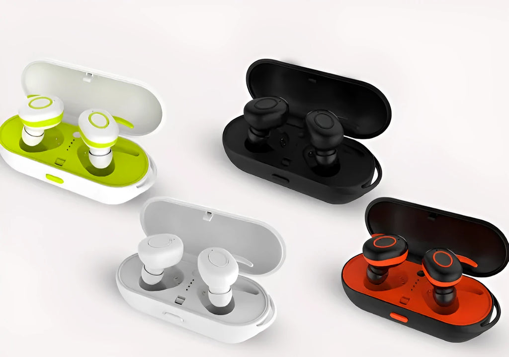 Air-tws wireless Bluetooth earbuds noise reduction HiFi stereo mini sports in-ear headphones four colour options