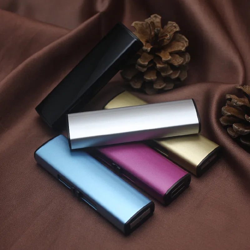 Rechargeable cigarette lighter with metal body and windproof function, 20-piece set, random colour