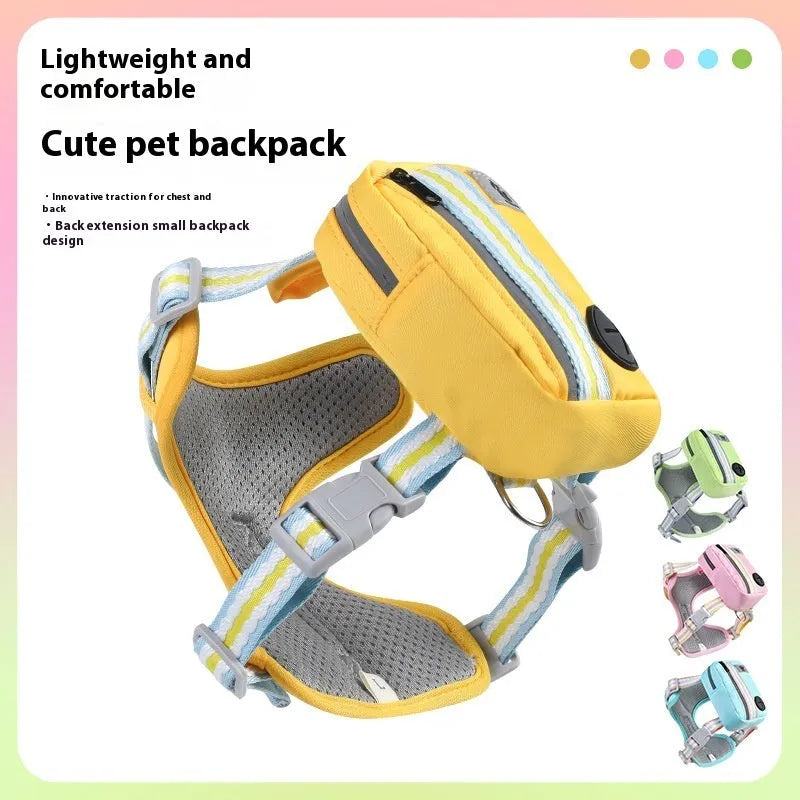 Explosion-proof anti-strangulation pet harness with 1.5m rope in Oxford cloth