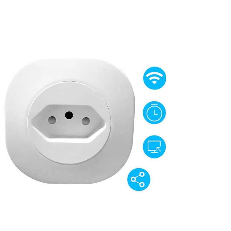 Wi-Fi smart socket plug with voice control, 3520W rating, 70x70x72mm dimensions