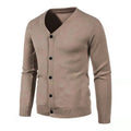 Men's V-neck cardigan sweater in slim fit knitwear, autumn long sleeve, available in multiple colours and sizes up to 5XL