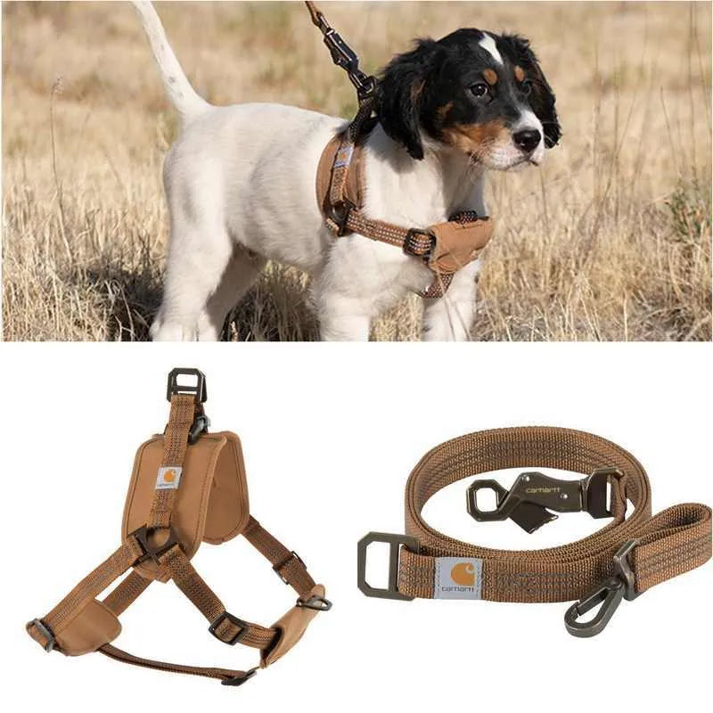 Dog chest strap training belt with reflective hand-held rope, available in M, L, XL sizes, for pet walking control