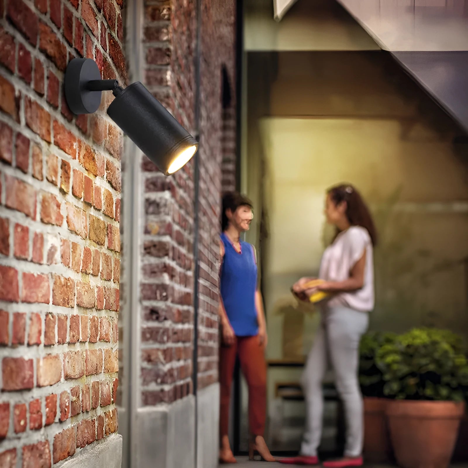 Outdoor aluminium ground LED lamp with A-style design for garden or pathway lighting.