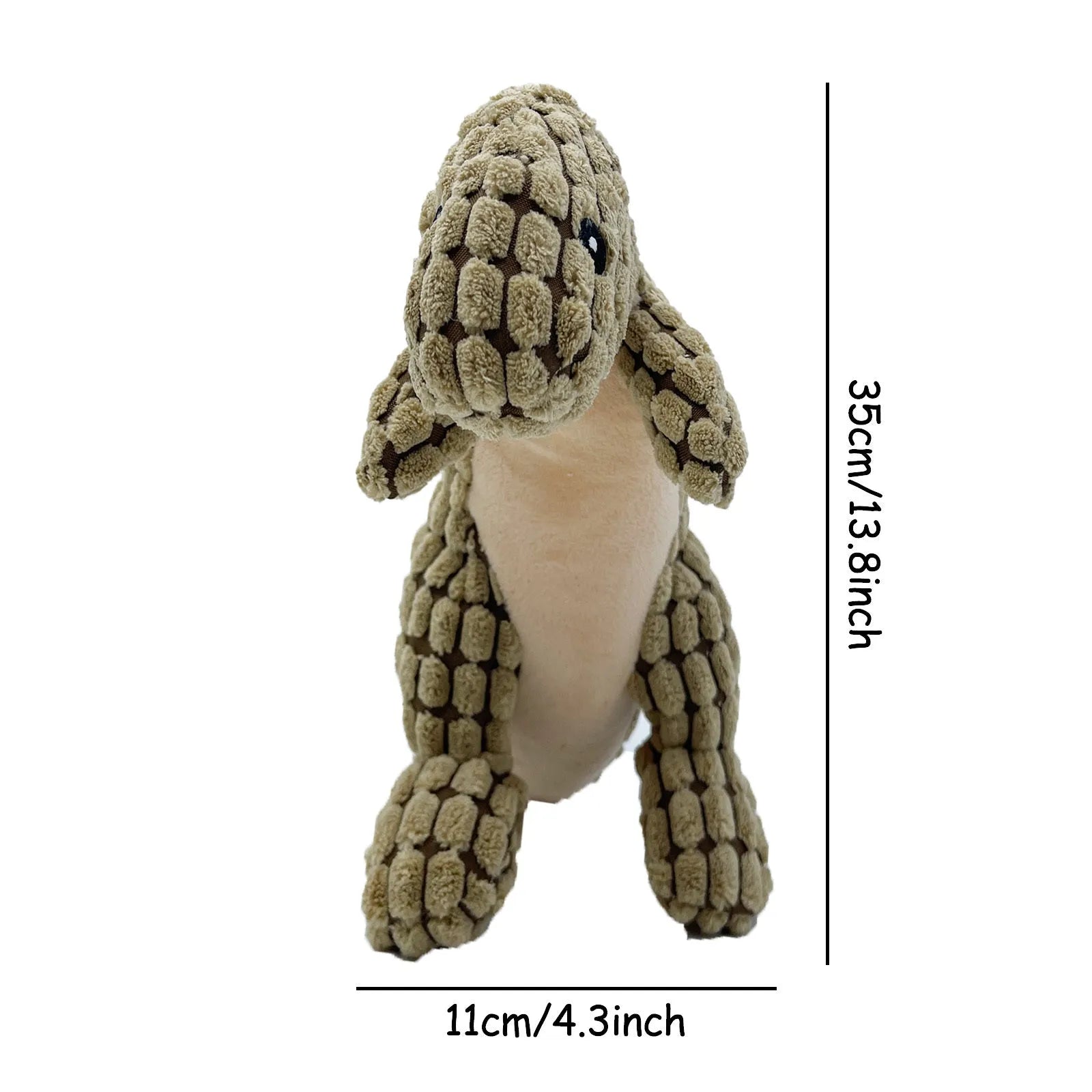 Grey, green, or orange bite-resistant rubber dog toy with sound feature for chewing.