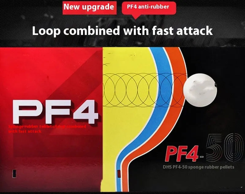 Fast Attack Classic-50 table tennis racket in red and black, showing anti-rubber surface.