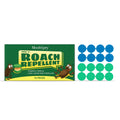 Cockroach bait paste stations with adhesive pads for pest control placement