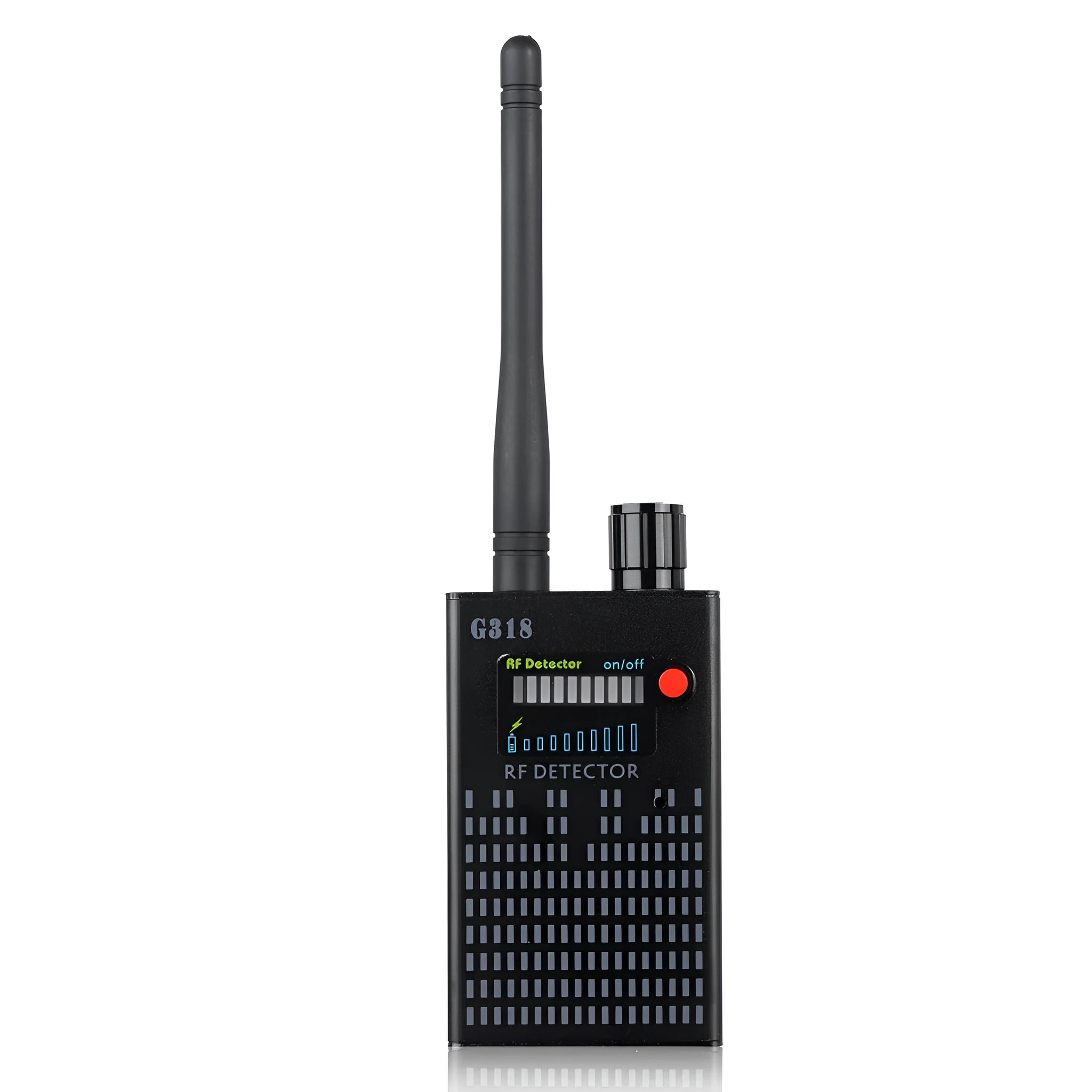 Black G318 aluminium alloy hole camera detector with dimensions 102x52.5x21.5mm
