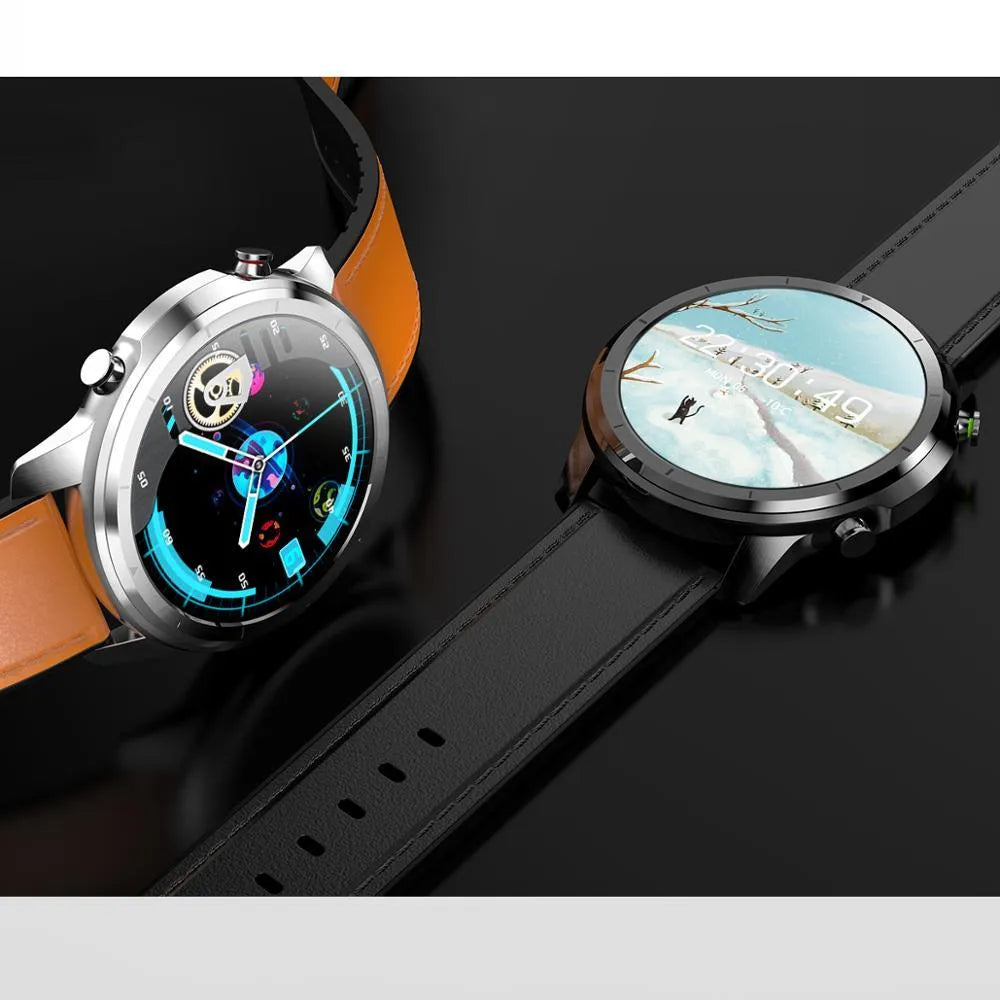 LEMFO LF26 smart bracelet with 1.3-inch screen shown in black, brown silver, and silver colour options