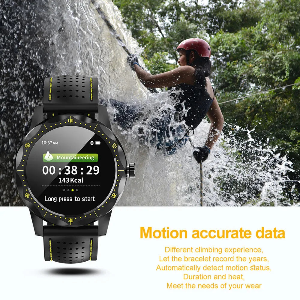 COLMI SKY1 smart watch in red, white and yellow with colour display