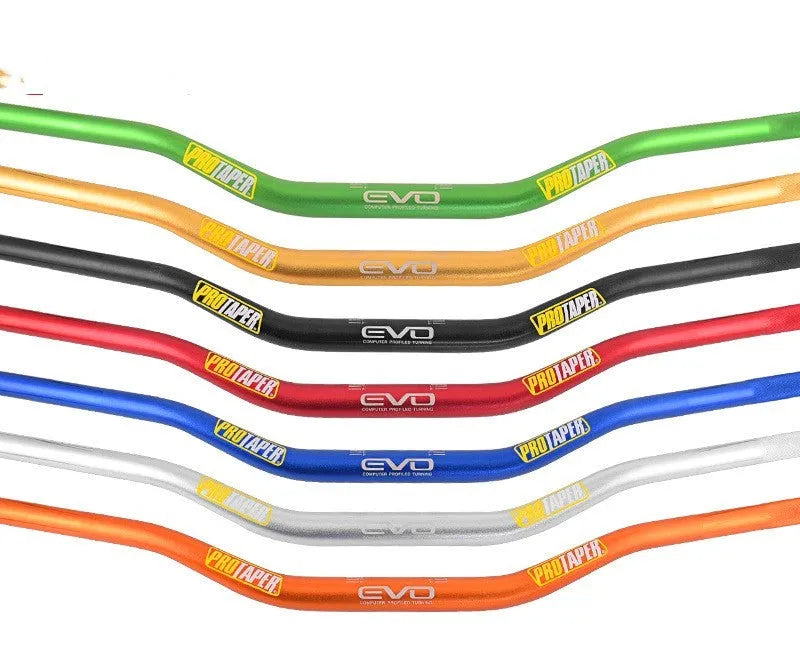 Scrambling motorcycle handlebar with orange finish and 28mm aluminium alloy tube
