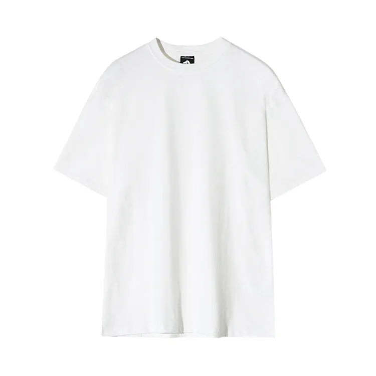 Men's slim fit cotton half sleeve T-shirt in solid black or white colours