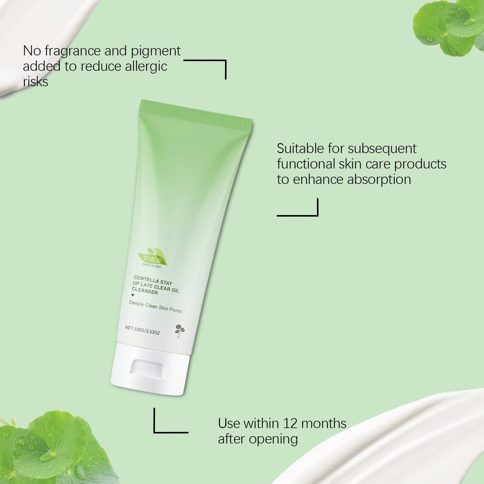 Centella Stay Up Late Clear Oil Cleanser 100g oil-based facial cleanser with Centella Asiatica for gentle daily use