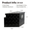 Black aluminium alloy 26-inch rolling toolbox with T Casting Box design