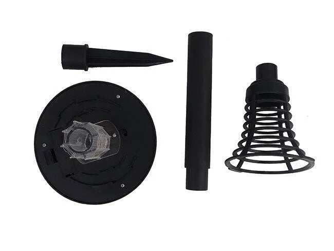 Solar insect killing mosquito lawn lamp black 42cm height ABS material UV purple light for garden