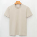 Men's antibacterial quick-drying short sleeve t-shirt in solid colour with straight cut pullover design