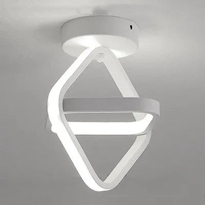 Modern simple round ceiling light 21cm diameter 25cm height with iron aluminium acrylic construction