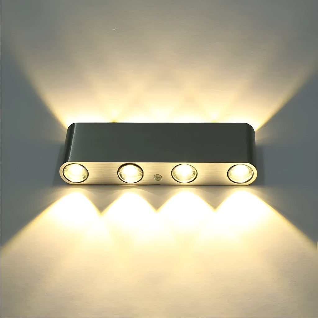 Modern 8W LED wall wash light with aluminium shade for corridor and TV background, multiple colour options