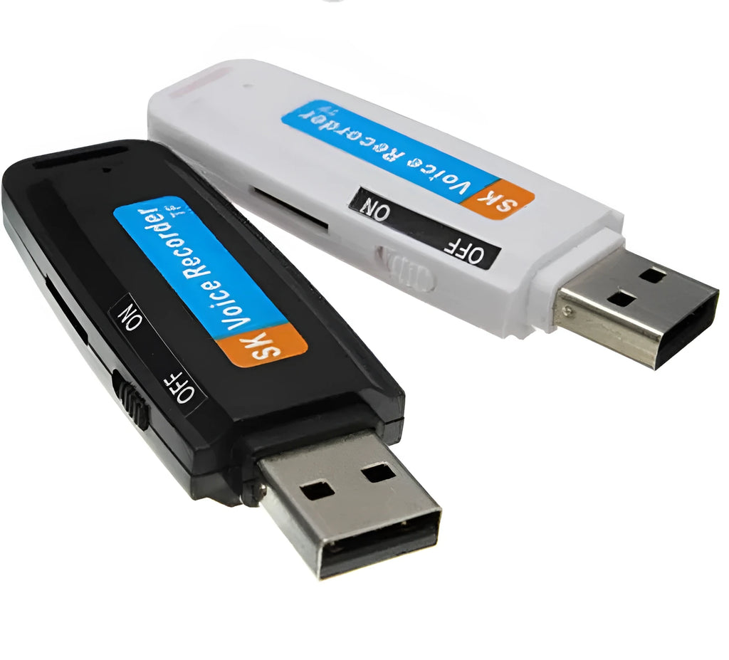 SK-001 USB 2.0 flash drive plastic shell black white 8GB 16GB 32GB voice card creative gift
