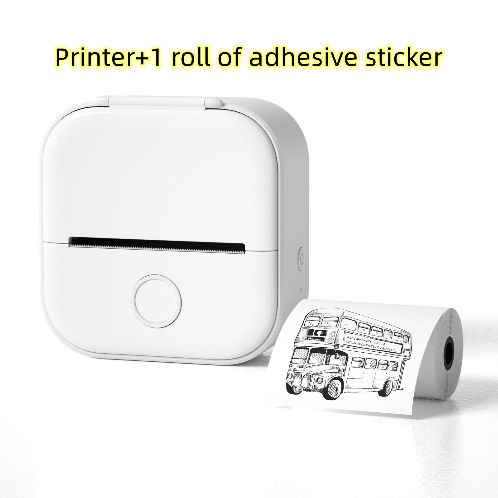 Portable Mini Thermal Printer - Wireless Inkless Bluetooth Label & Photo Maker for Study Notes, Home Organisation & Price Tags