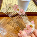 Crystal glue mirror glossy resin comb in three colour options 01 02 03 compact size under 10cm