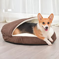 Brown and grey removable cloth dog kennel in two sizes for indoor pet bedding