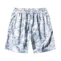 Men's camouflage pattern corduroy athletic shorts with straight leg and high waist design