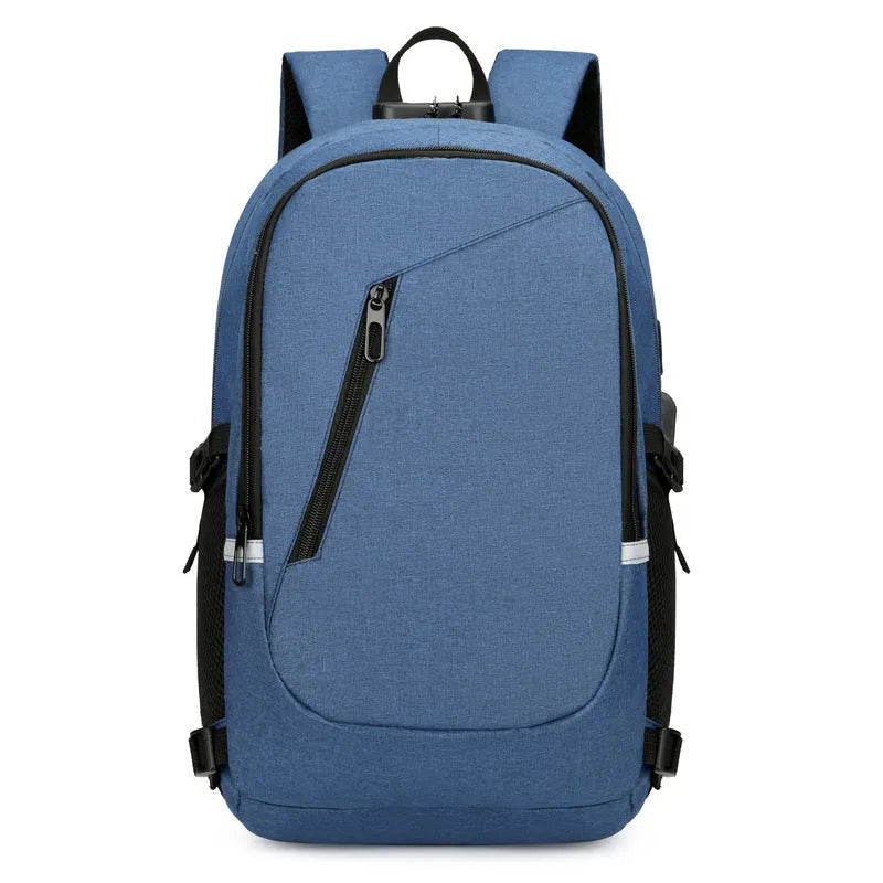Oxford cloth computer backpack in solid colour with 20-35L capacity and street trend styling