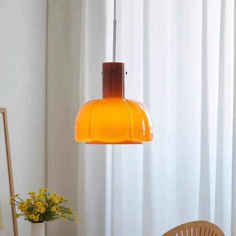 Medieval glass bud dining room chandelier ceiling pendant light in retro vintage style