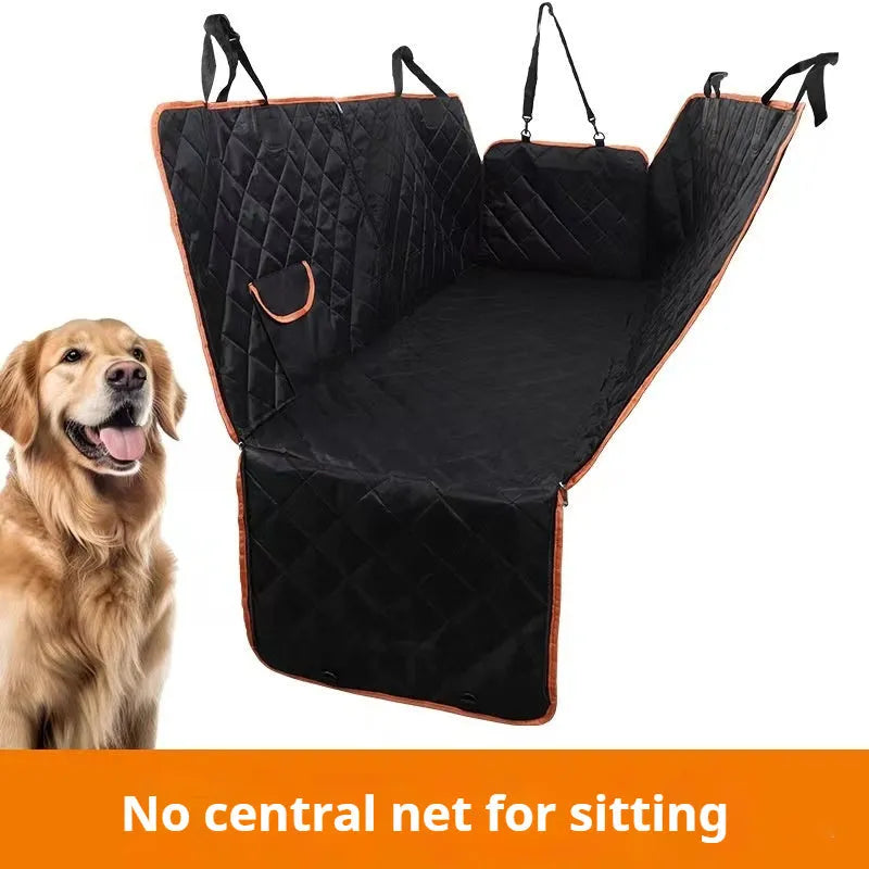 Pet car cushion anti-dirty cloth mat for dogs in black with medium mesh on car seat