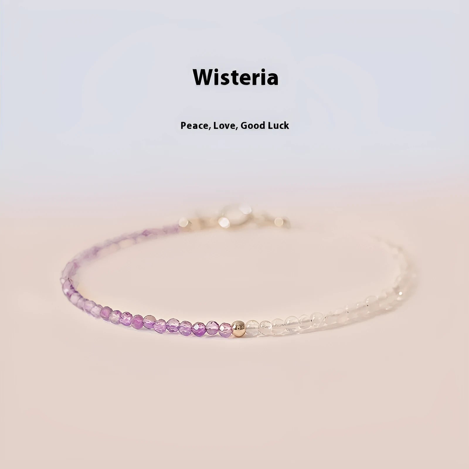 Women's purple rattan crystal bracelet with geometric cut in 2mm thickness