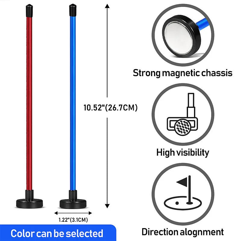 Aluminium alloy magnetic golf swing alignment trainer tool in blue or red colour
