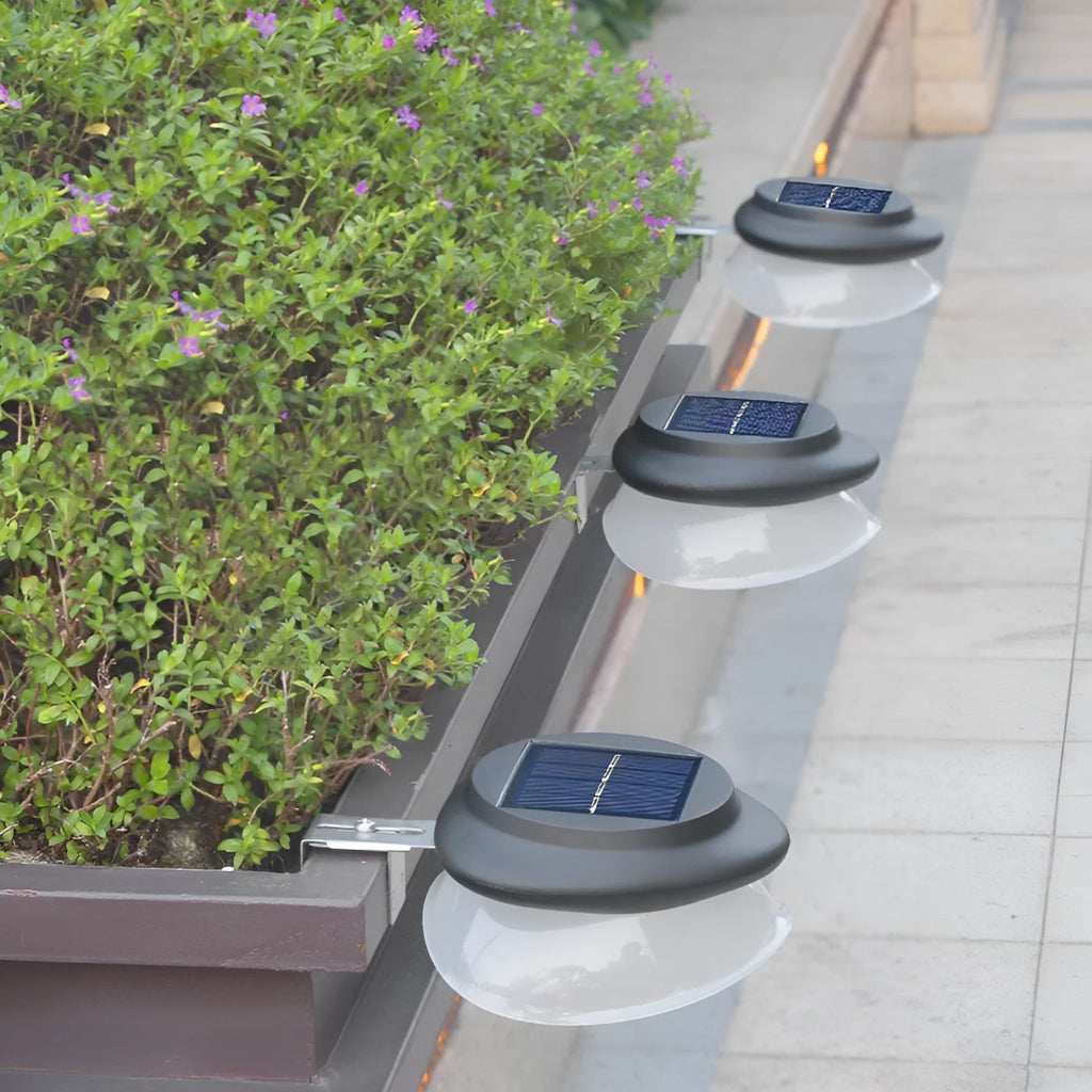 Outdoor fence wall lamp in black shell with white light, 9LED, 0.5W, 12.7x13.3x6.8cm