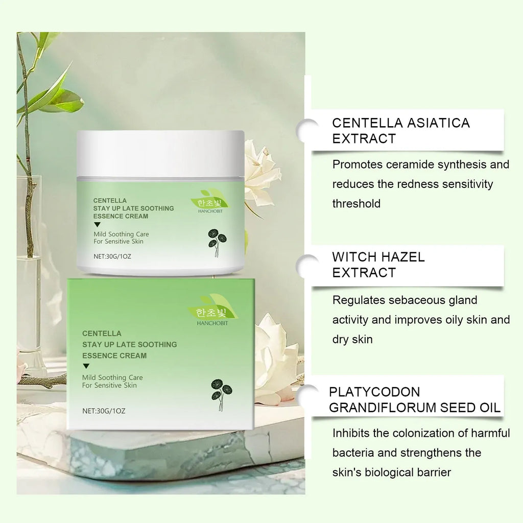 Centella Asiatica Soothing Cream 30g tube with green and white label on neutral background