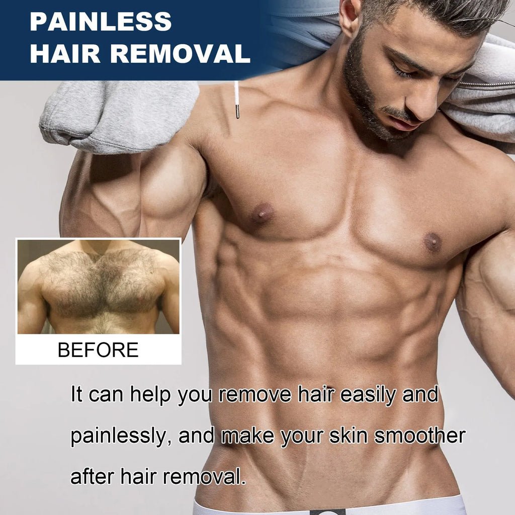 100ml tube of men's mild hair removal cream for beard, armpit, leg, and body hair.