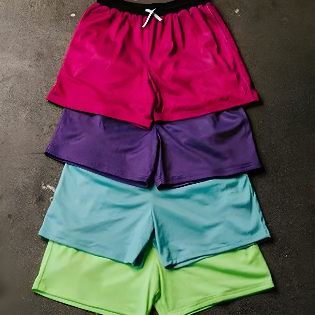 Men's mesh quick-drying athletic shorts in multiple colours for summer fitness
