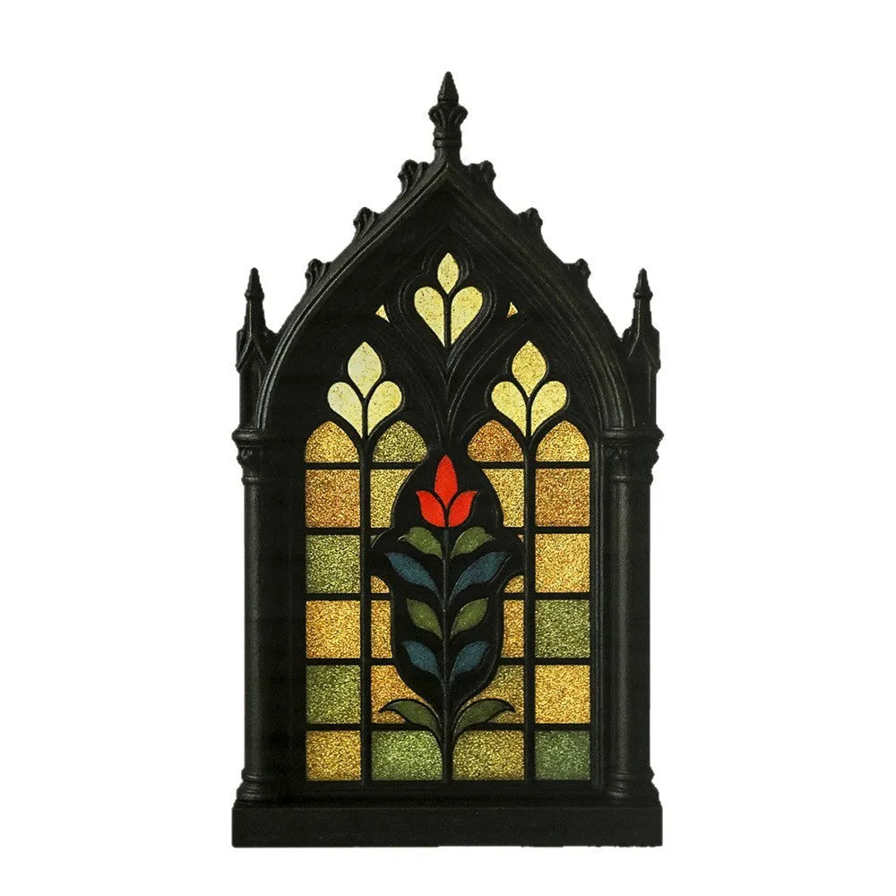 Black wooden gothic style door frame wall mounted storage rack pendant decoration