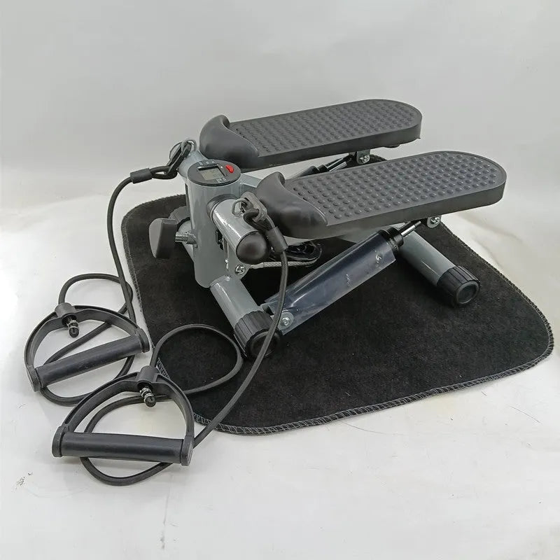 Silver grey hydraulic mini treadmill waist slimming machine with pedal operation