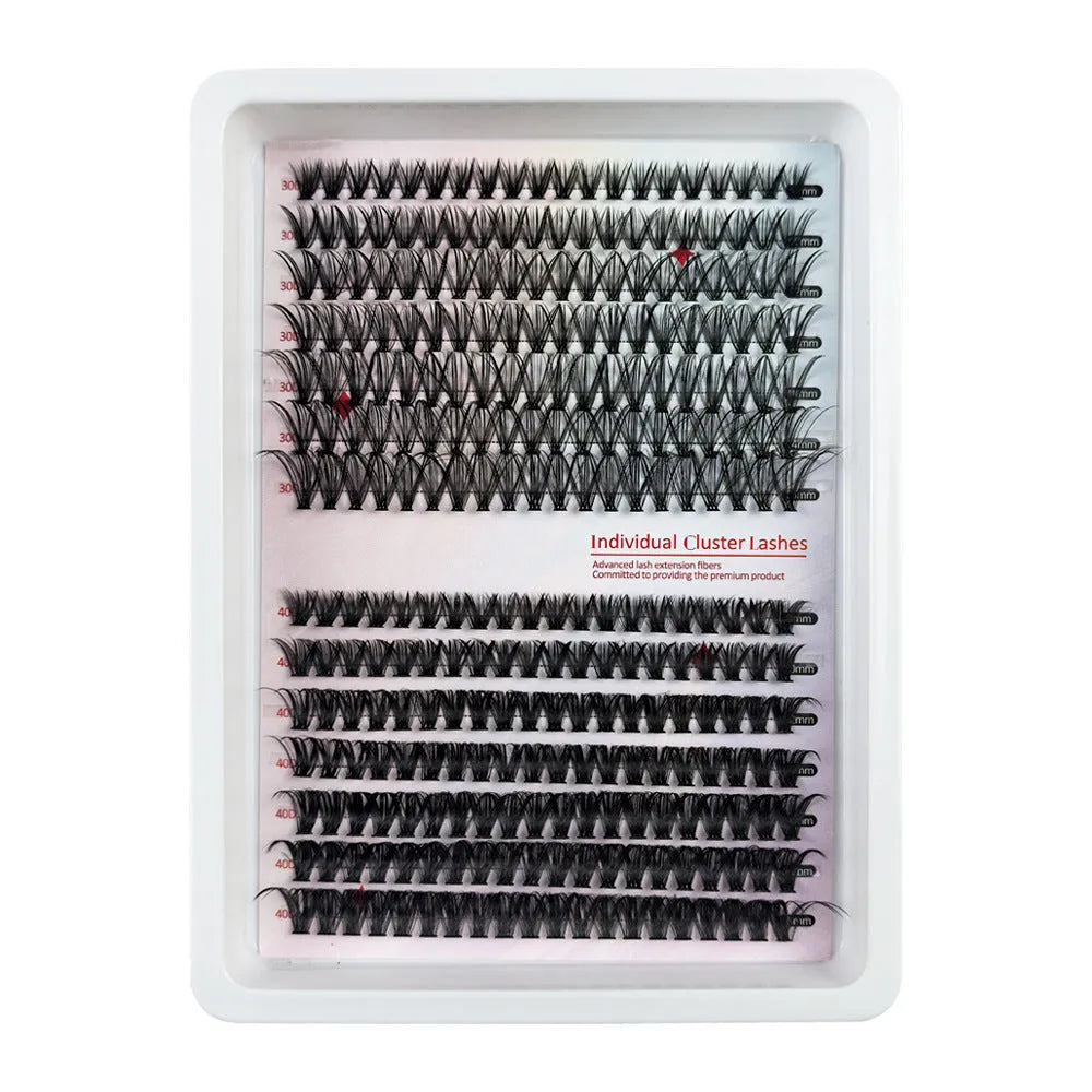 Large capacity mixed false eyelashes box with high imitation material lashes in compact storage case
