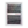 Large capacity mixed false eyelashes box with high imitation material lashes in compact storage case