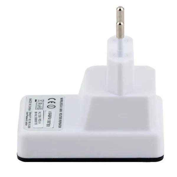 300Mbps Wireless-N Mini Router with two antenna symbols, compact for travel