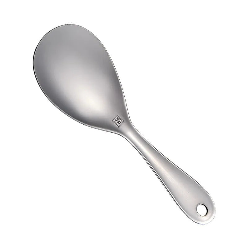 Thick 304 stainless steel meal spoon with solid colour simple style and sisal burnishing finish