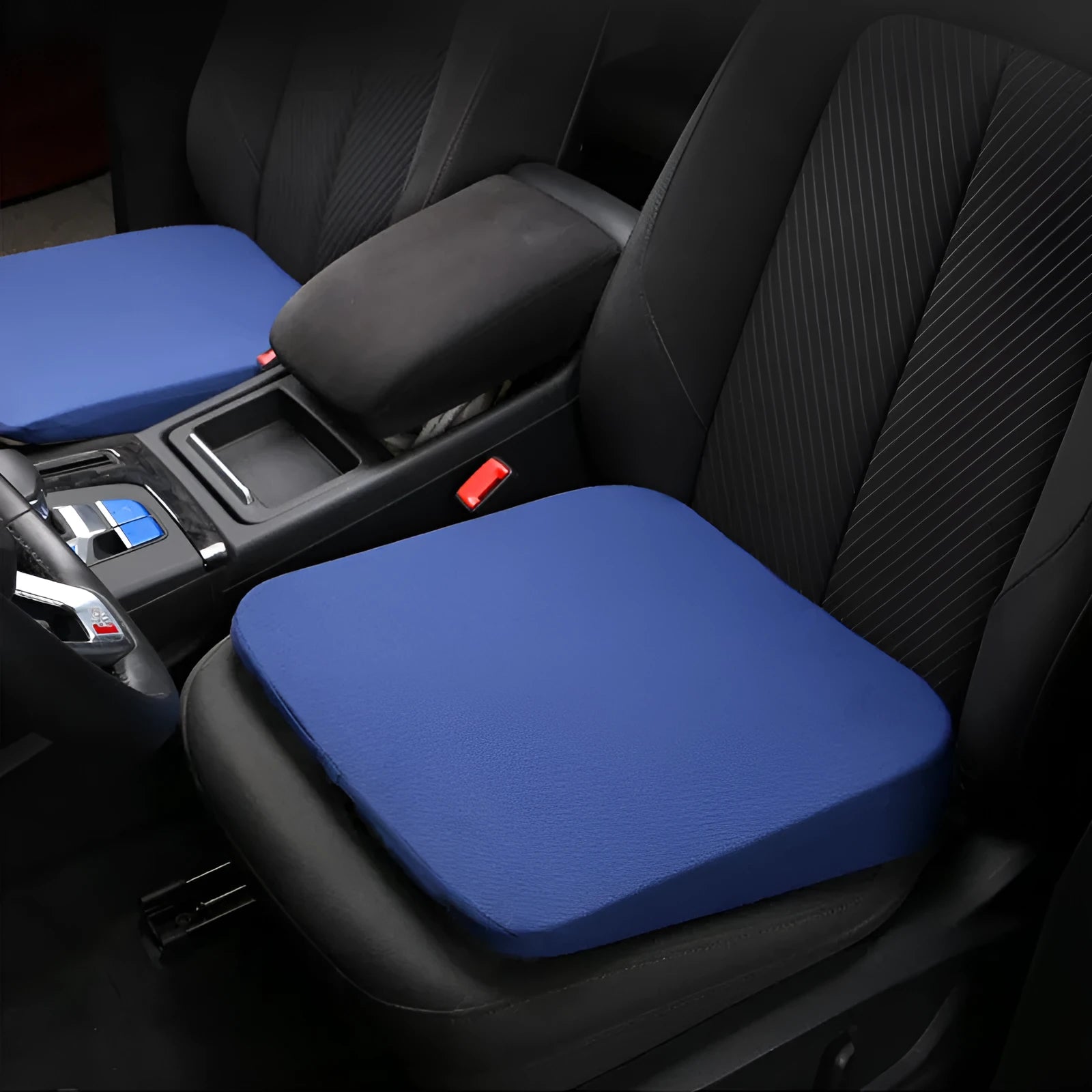 Black car heightening thick butt cushion 42x39x6cm simple style for seats