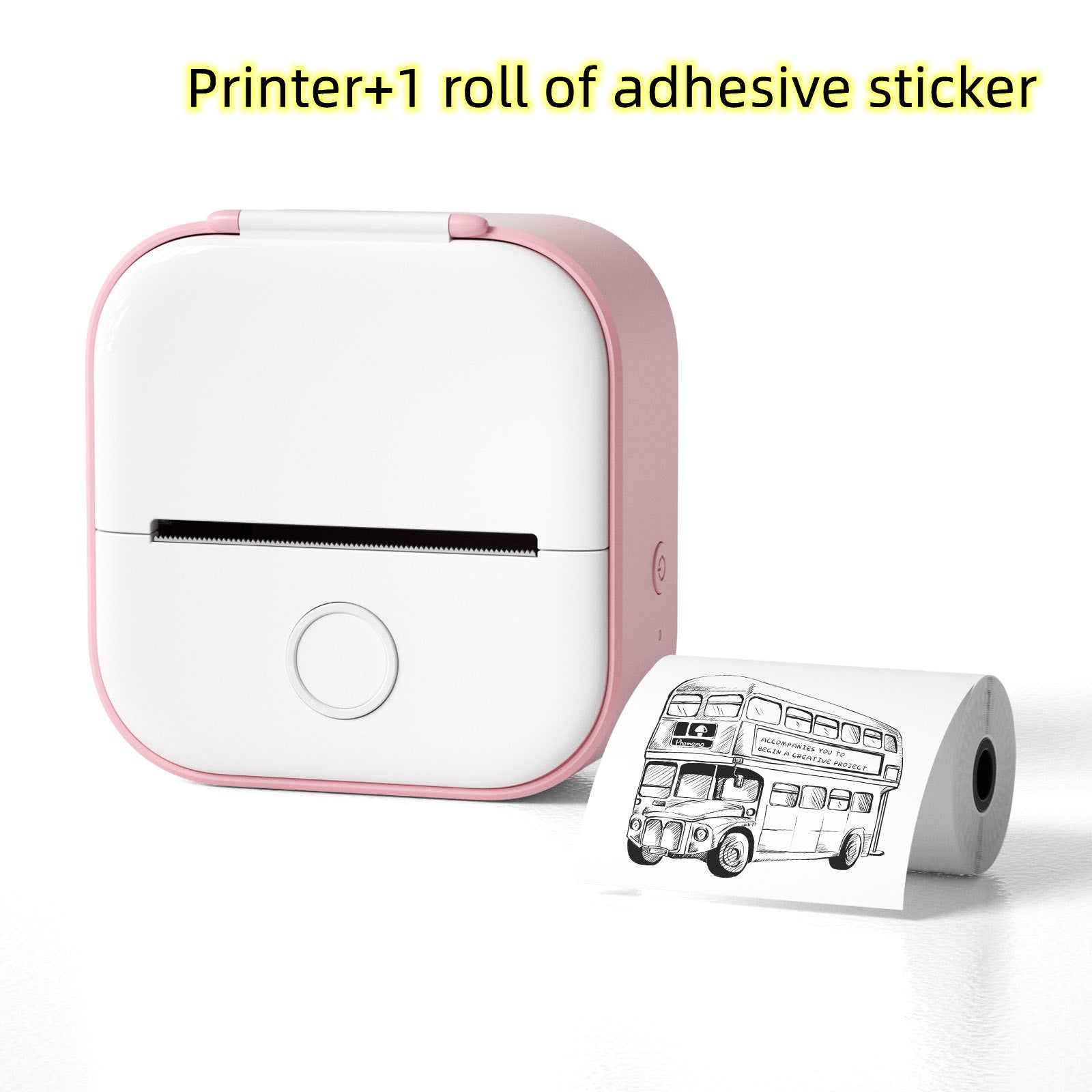 Portable Mini Thermal Printer - Wireless Inkless Bluetooth Label & Photo Maker for Study Notes, Home Organisation & Price Tags