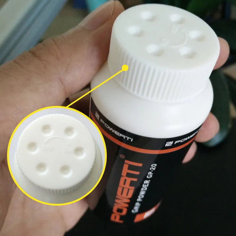 White magnesium carbonate anti-slip powder container for badminton and weightlifting sports grip