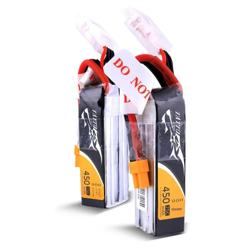 Tattu soft bag FPV drone battery 450mAh 75C with XT30 connector