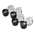 Handheld portable metal magnifying glass with optical glass lens for jewellery and coin inspection